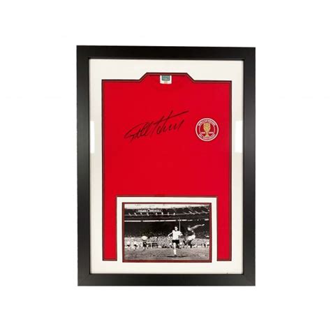 Geoff Hurst Signed and Framed England World Cup Winners 40th Anniversary Shirt - CharityStars