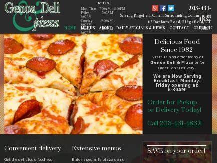 Genoa Deli & Pizza | Pizza Delivery | Ridgefield, CT