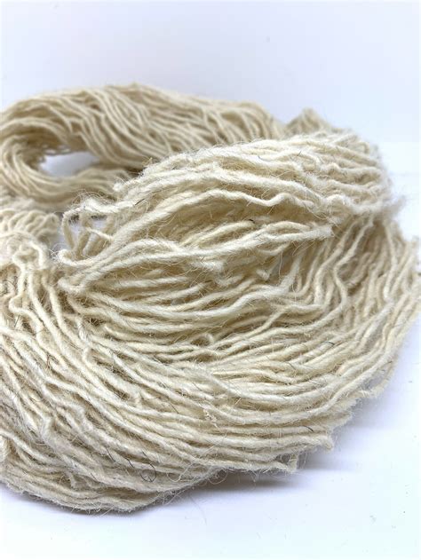 Handspun pure Indian wool from the sheep raw and undyed. Aran | Etsy