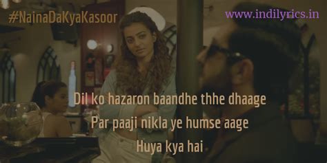 Naina Da Kya Kasoor | AndhaDhun | full Audio Song Lyrics with English Translation and Real ...