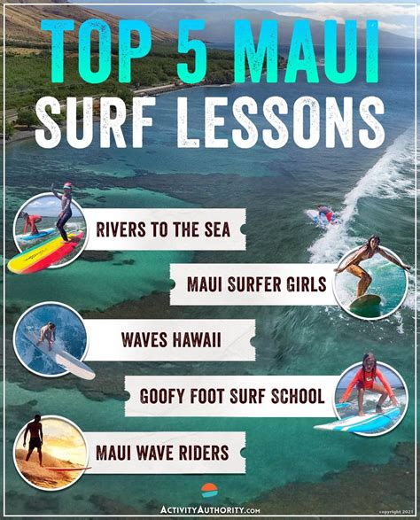 Top 5 Maui Surf Lessons - Lahaina & Kihei, Private & Group Lessons