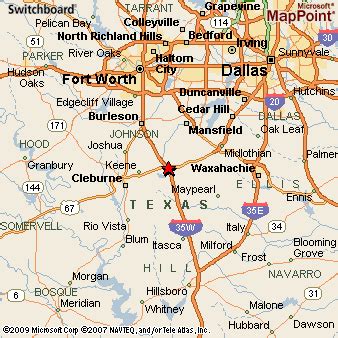 Alvarado, Texas Area Map & More