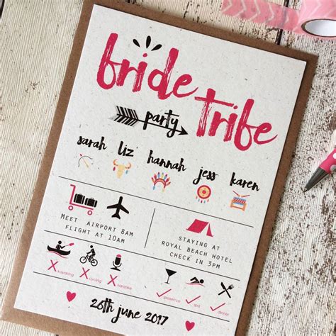 bride tribe hen party invitations by summer lane studio | notonthehighstreet.com