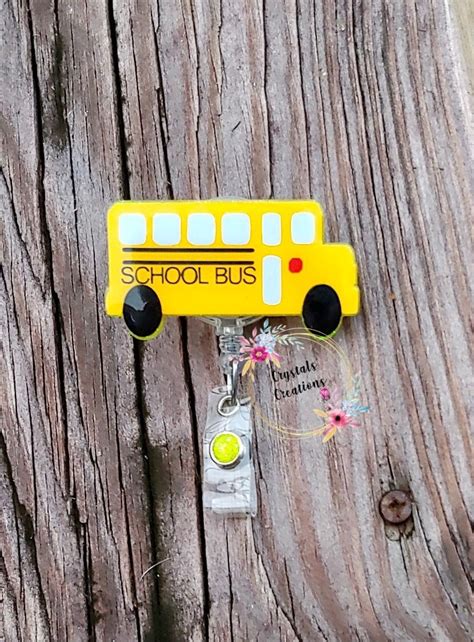 School Bus Badge Reel Bus Badge Reel Bus Driver Badge - Etsy