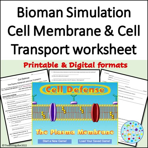 Bioman Simulation Cell Transport & Cell Membrane | Made By Teachers