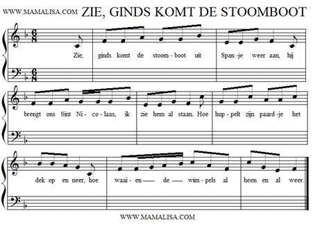 Zie Ginds Komt De Stoomboot Bladmuziek BMN56 - AGBC