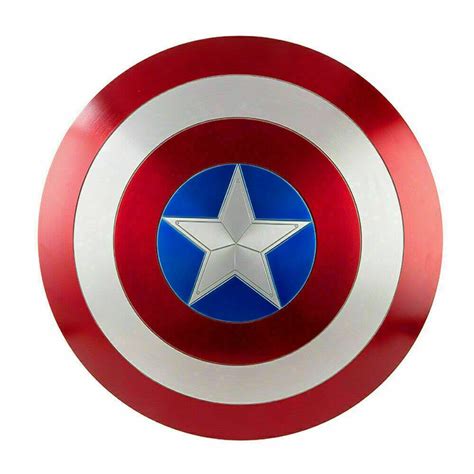 ART N CRAFT Metal Classic Comic Captain Shield Red Color 24 inch Large ...