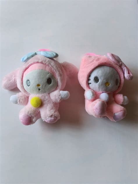 Hello Kitty My Melody Kuromi Toy Plush Plushie Keychain, Hobbies & Toys, Toys & Games on Carousell