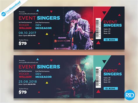 Free Event Ticket Psd Download by Psd Free Download on Dribbble