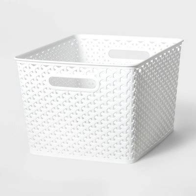 Large Y-weave Decorative Storage Basket White - Brightroom™ : Target