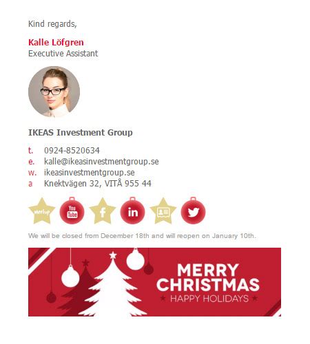 Merry Christmas Wishes Email Signature Ideas In 2021 Evie Kemps ...