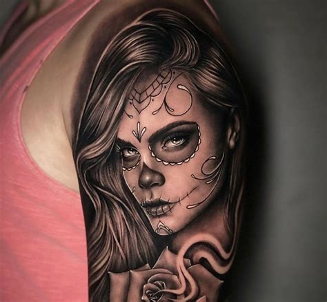 11+ Female Sugar Skull Tattoo Ideas That Will Blow Your Mind!