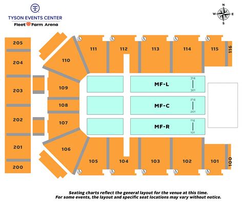 Seating Charts | Tyson Events Center