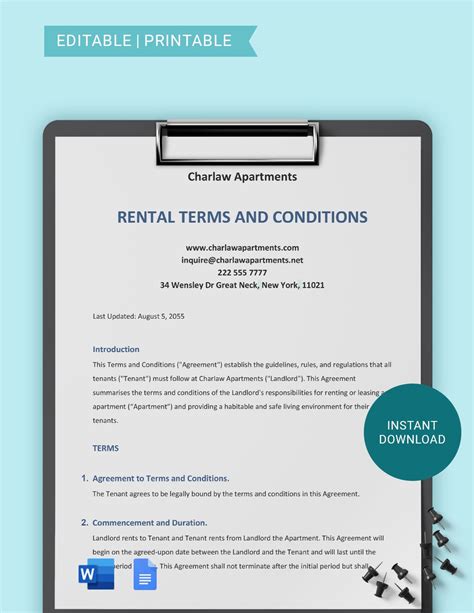 Free Company Terms And Conditions Template - Download in Word, Google Docs | Template.net