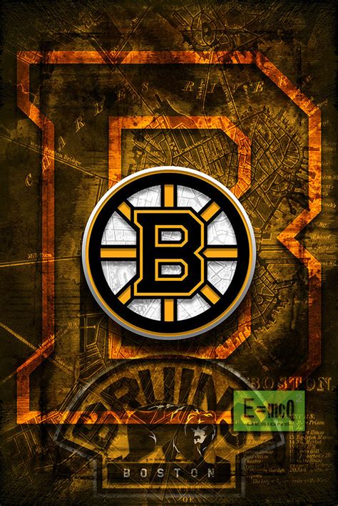 Boston Bruins Hockey Poster, Bruins Man Cave Poster, Bruins Gift, Bost ...