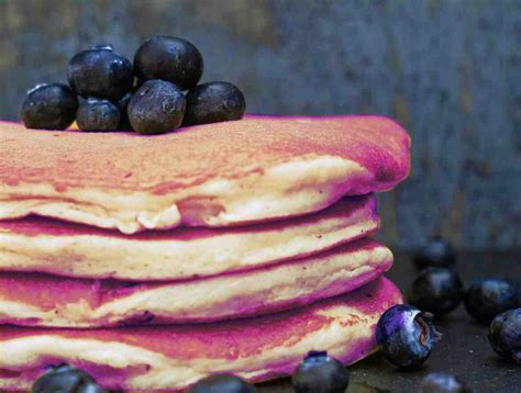 Fluffy Purple Ube Mochi Pancakes Recipe