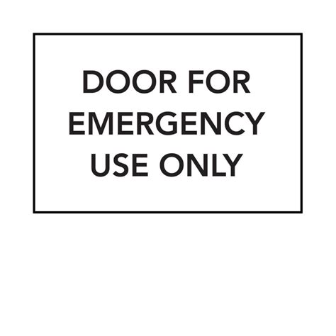 Door For Emergency Use Only - Epic Signs