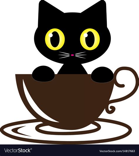 Cat logo coffee Royalty Free Vector Image - VectorStock