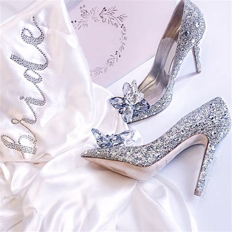 Aliexpress.com : Buy Teahoo Crystal Wedding Shoes Women Rhinestone High Heels Cinderella Shoes ...