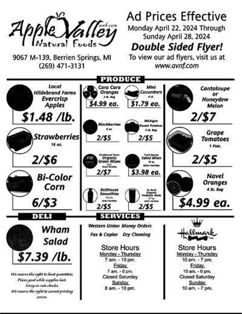 Apple Valley Natural Foods Weekly Ad | Valid until April 28, 2024