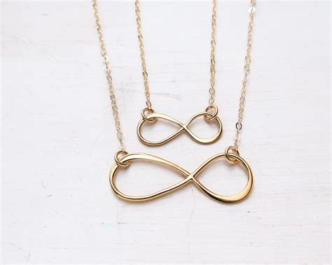 Gold Infinity Necklace, Small OR Large, Dainty, Gold Filled