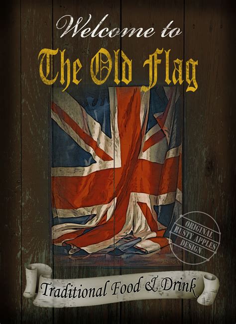 The Old Flag English Pub Sign | Pubs & Bars Signs | Pub | Pub signs, Signs pub, Storefront signs