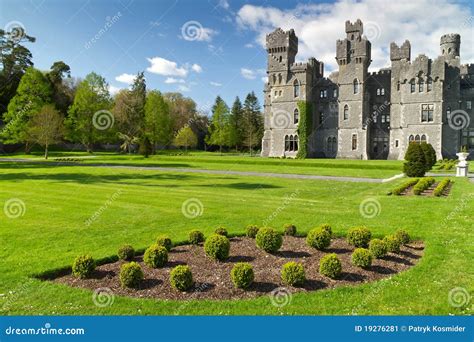 Ashford castle and gardens stock image. Image of landscape - 19276281