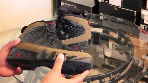 Jordan Retro 9 IX Olive 2012 + On Feet Review - YouTube