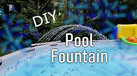 HOW TO BUILD a DIY FOUNTAIN for YOUR POOL | Diy water fountain, Diy swimming pool, Diy fountain