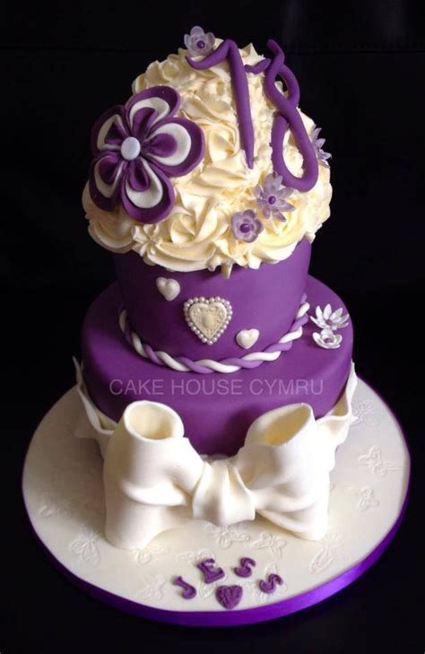 Purple 18th Birthday Cake