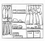 Wardrobe Coloring Pages Book Furniture Color Printable Locker Kids  sketch template