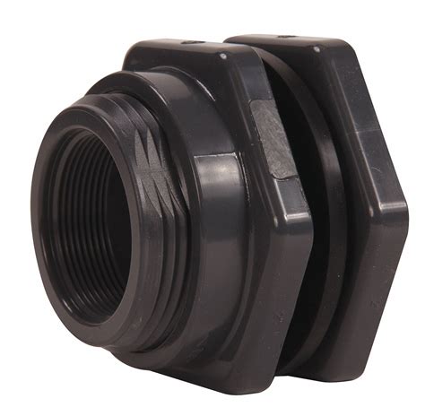 HAYWARD PVC Bulkhead Tank Fitting, 2 in Pipe Size, FNPT x FNPT Connection Type - 13L955 ...