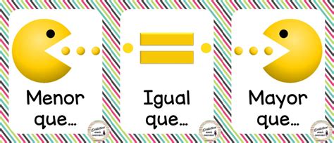 Lindos diseños de menor, mayor e igual que | Material Educativo