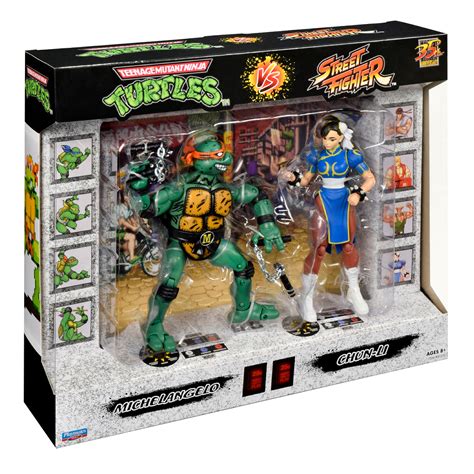 Playmates: Teenage Mutant Ninja Turtles x Street Fighter – Michelangelo vs Chun Li – Nerd Base
