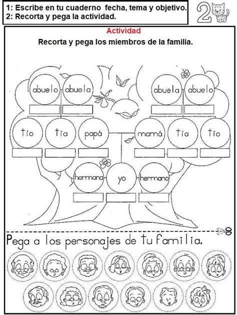 La familia 3º | Actividades de alfabetización, Tema de la familia para preescolar, Actividades ...