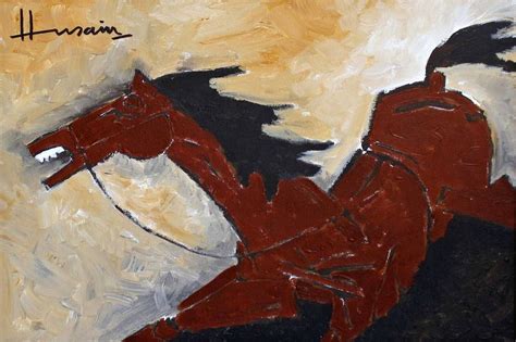 M.F. Husain - Red Horse | 1stdibs.com | Painting, Abstract horse painting, Mf hussain paintings