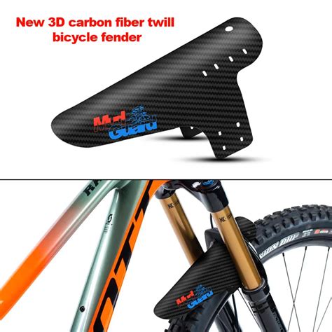 2019 New Mountain Bike Accessories Mudguard 3D Carbon Fiber Twill Cycling Mtb Fender Rear Mud ...