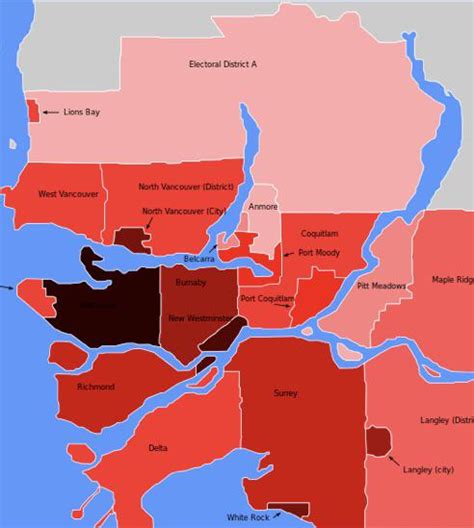 Map Of Lower Mainland