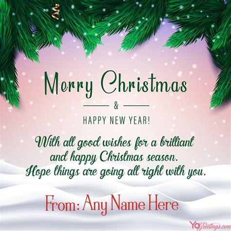 Personalized Merry Christmas Greeting Card