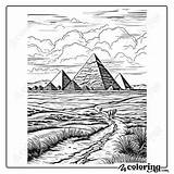 🎨 Giza Pyramids Coloring Page Free Printable sketch template