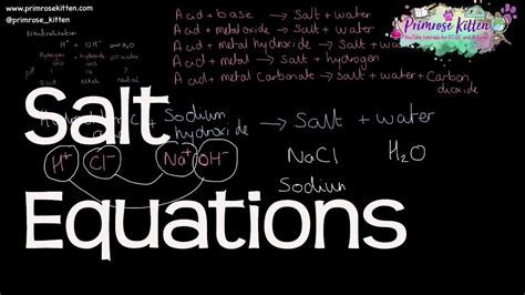 Salt Equations - Revision for A-Level Chemistry - YouTube