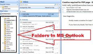 Outlook Folders - Email Support Desk