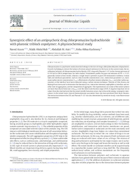 (PDF) Journal of Molecular Liquids 260 (2018) 159– | Abdullah M. Asiri - Academia.edu