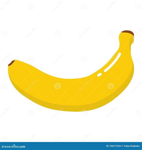 Banana Icon, Vector Banana Icon, Isolated Flat Banana Icon Stock Vector - Illustration of logo ...