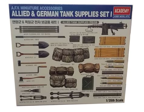 Buy Academy WWII German and Allied Tank Equipment Set I Model Kit ...