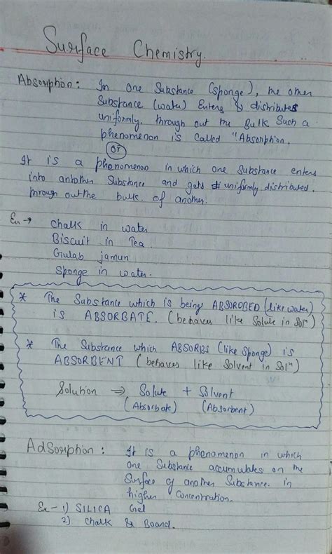 SOLUTION: Surface chemistry handwritten notes - Studypool