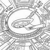 Starship Enterprise In Space Coloring Page 31744 25093 sketch template