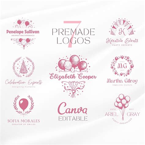 7 Decorator Logos Premade Party Decorator Logo Event Planner - Etsy