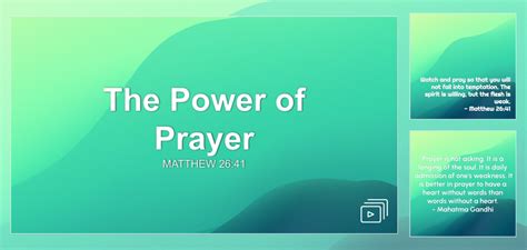 The Power of Prayer Sermon by Sermon Research Assistant, Matthew 26:41 ...