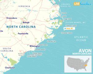 Map of Avon, North Carolina - Live Beaches